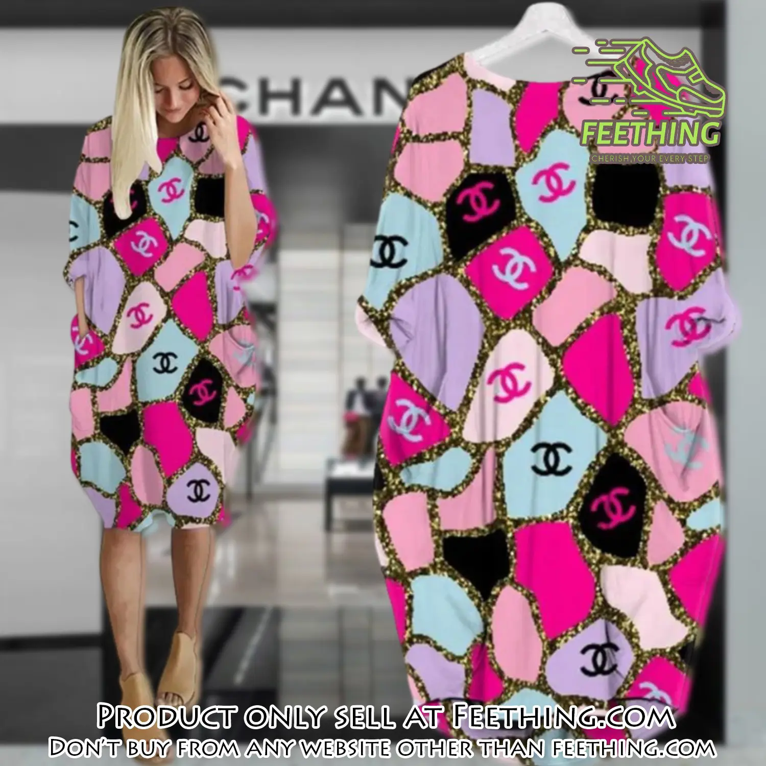Chanel batwing pocket dress luxury brand for women pd074 ft4836429